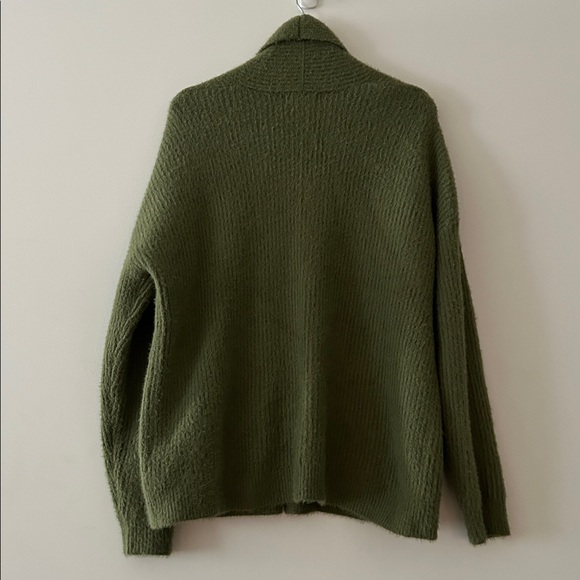 Rachel Zoe Green Open Front Fuzzy Eyelash Cardigan XL - Picture 2 of 8